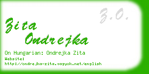 zita ondrejka business card